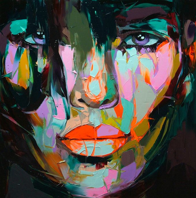 Francoise Nielly Portrait Palette Painting Expression Face079